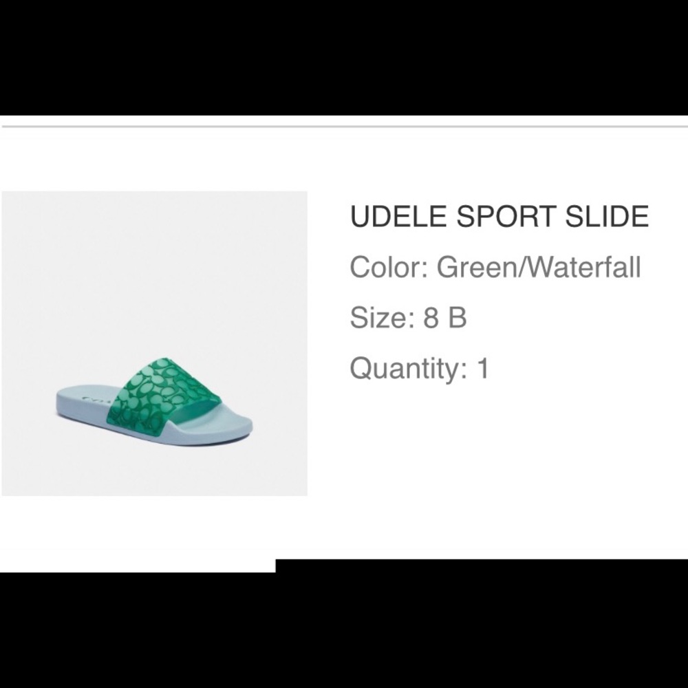 GREEN COACH SPORT SLIDES
